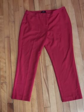 Rafaella Red Ankle Ponte Pants